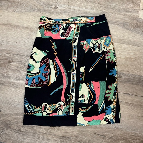 Vintage BB Studio Neon Aztec Patterned Pencil Skirt - Picture 11 of 11